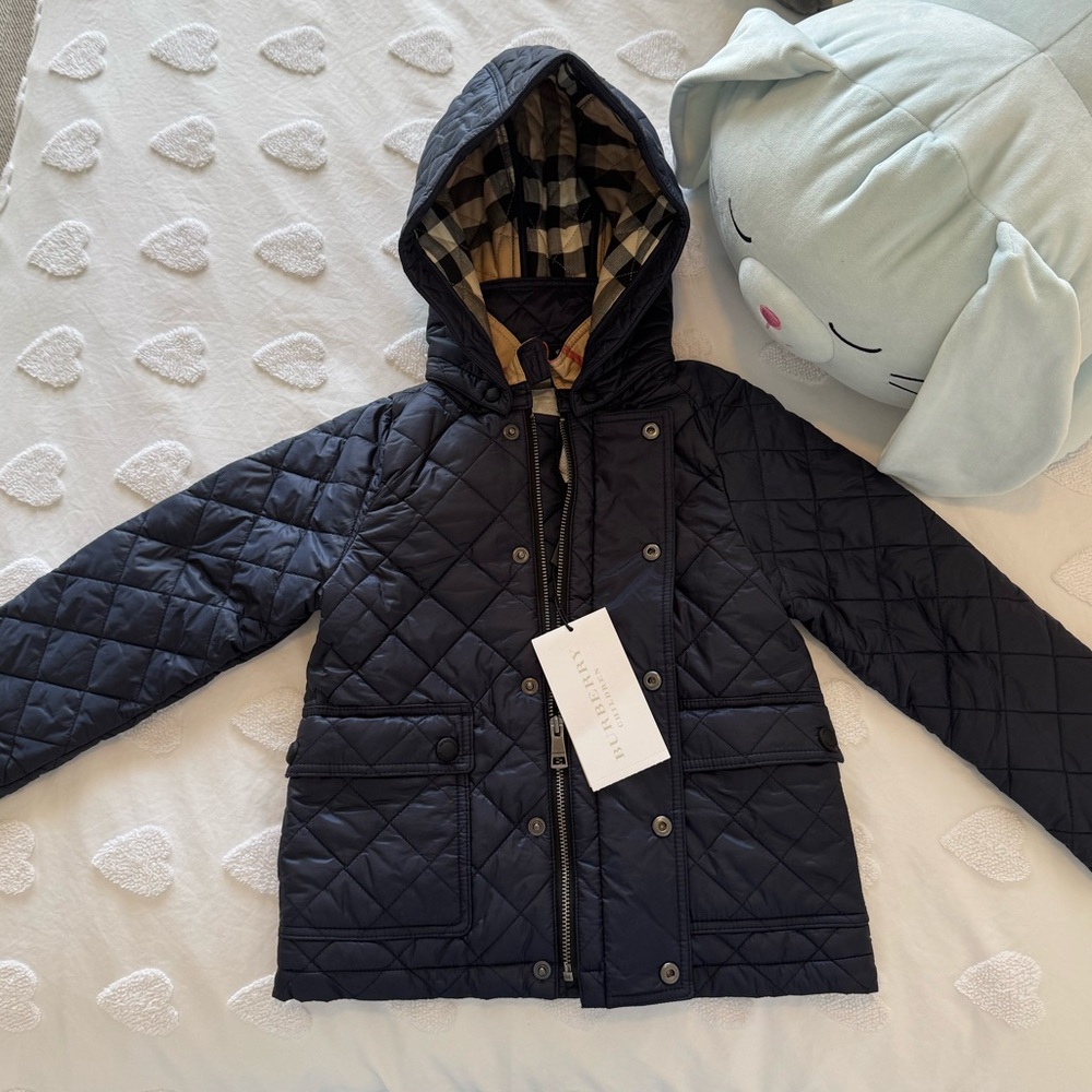 Burberry Kids Quilted Black Jacket